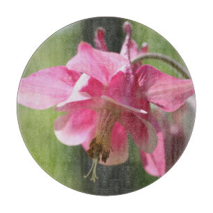 Pink Columbine Flower Cutting Board