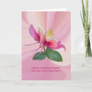 Pink Columbine Melody – Comforting Sympathy Card