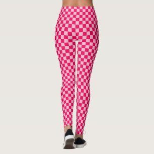 Pink Combination Classic Chequerboard by STaylor Leggings