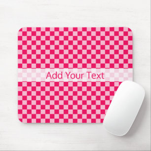 Pink Combination Classic Chequerboard by STaylor Mouse Mat