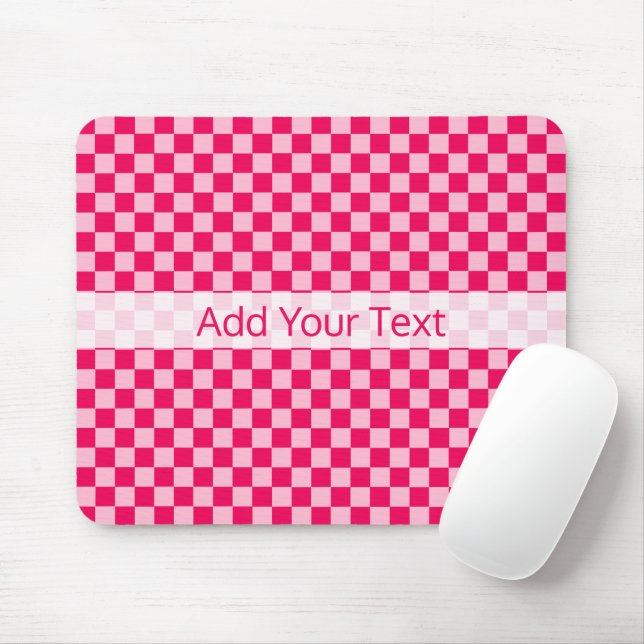 Pink Combination Classic Chequerboard by STaylor Mouse Mat (With Mouse)