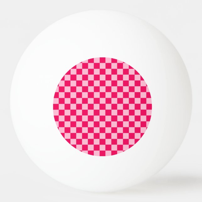 Pink Combination Classic Chequerboard by STaylor Ping Pong Ball (Front)