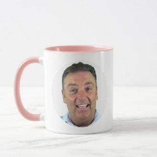 PINK Combo Photo Mug - Round Frame Custom Mug
