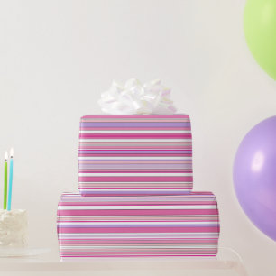 Pink Combo Stripes Wrapping Paper