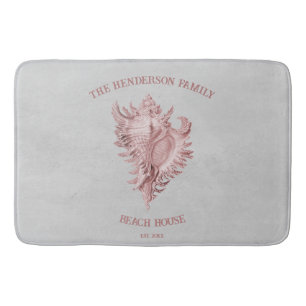 Pink Conch Shell Bath Mat