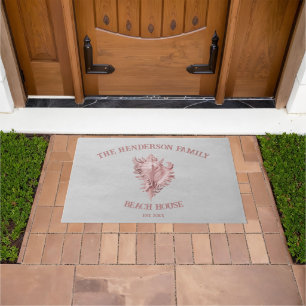 Pink Conch Shell Doormat