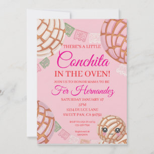 Pink Concha Baby Shower Invitation