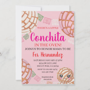 Pink Concha Baby Shower Invitation