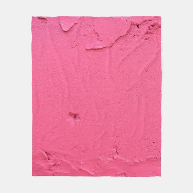 PINK CONCRETE WALL DURING DAYTIME FLEECE BLANKET (Front)