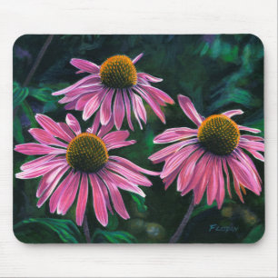 Pink Cone Flowers - Mouse Mat