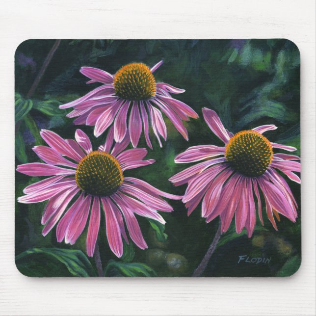Pink Cone Flowers - Mouse Mat (Front)