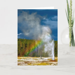 Pink Cone Geyser Yellowstone Park Thank You Card