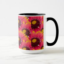 Pink Coneflower Floral Coffee Mug
