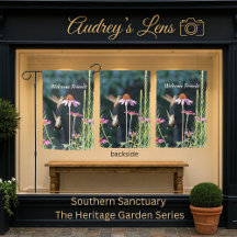 Pink Coneflower & Hummingbirds Welcome