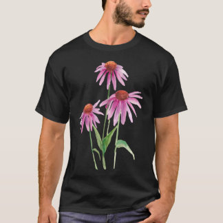 Pink Coneflower Watercolor T-Shirt