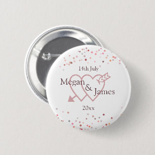 Pink Confetti Circles 6 Cm Round Badge