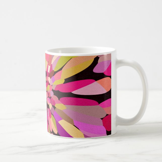 Pink Confetti Flower Coffee Mug (Right)