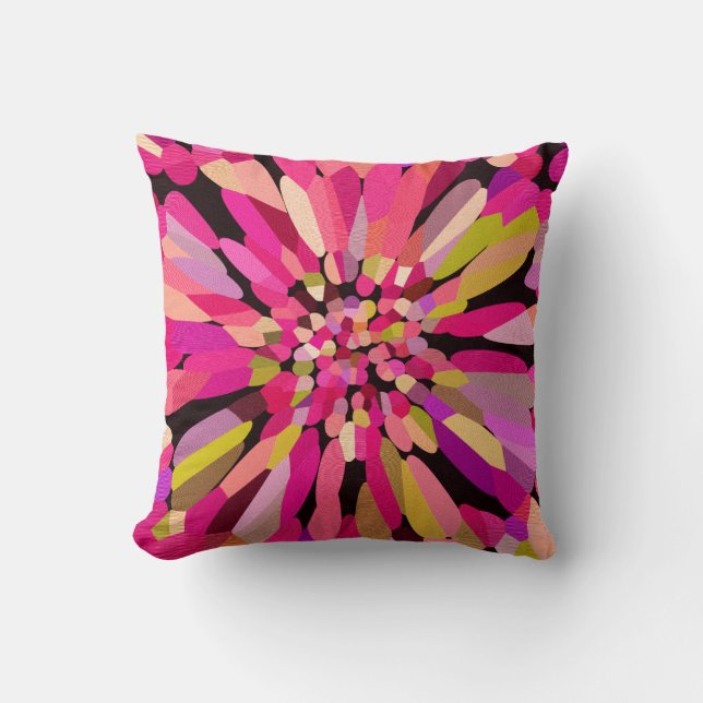 Pink Confetti Flower Cushion (Front)