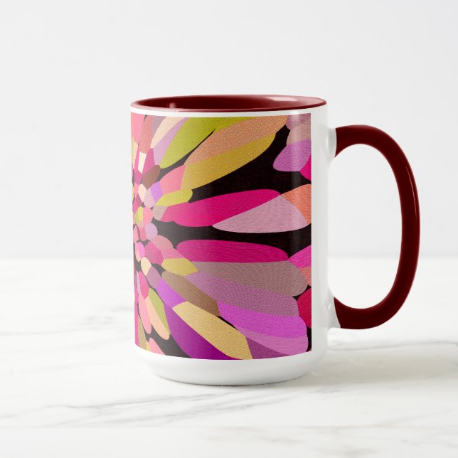Pink Confetti Flower Mug (Right)