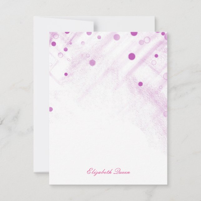 Pink Confetti Glitter Dots Invitation Stationery (Front)