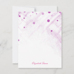 Pink Confetti Glitter Dots Invitation Stationery