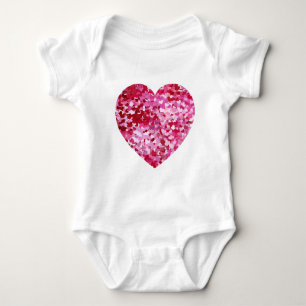 Pink Confetti Hearts Baby Bodysuit