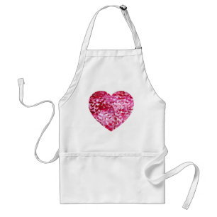 Pink Confetti Hearts Standard Apron