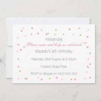 Pink Confetti Party Invitation