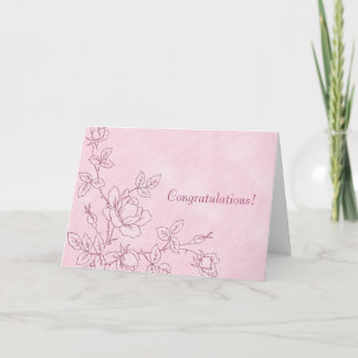 Pink Congratulations card