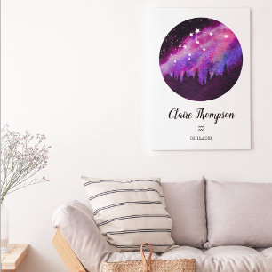 Pink Constellation Aquarius Horoscope Sign Gift