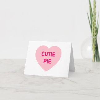 Pink Conversation Heart Holiday Card