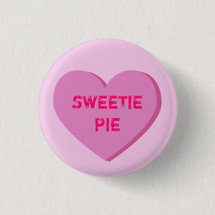 Pink Conversation Heart Template 3 Cm Round Badge