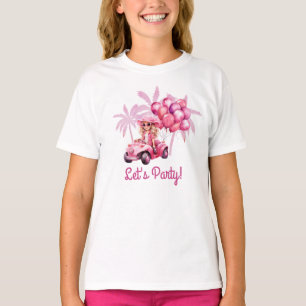 Pink Convertible Let's Party T-Shirt