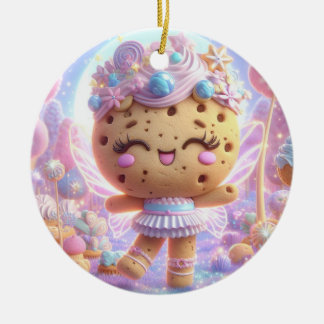 Pink Cookie Ceramic Tree Decoration