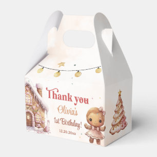 Pink Cookie Christmas Birthday Party Favour Box