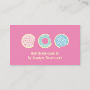 Pink Cookies Doughnuts Sweet Treats Business Card