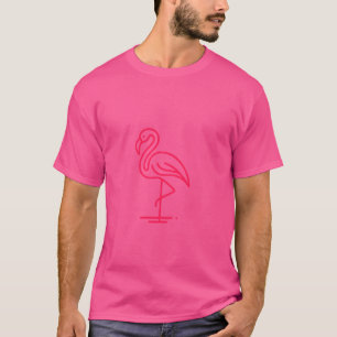 Pink Cool Retro Flamingo in Sunglasses 70s 80s 90s T-Shirt