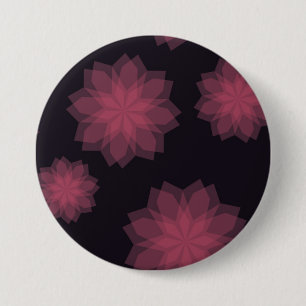Pink, cool, trendy, modern flower abstraction 7.5 cm round badge