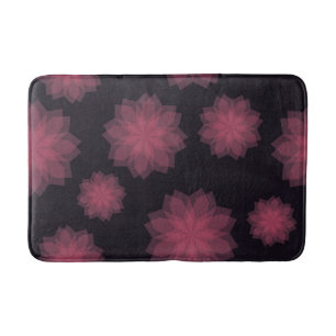 Pink, cool, trendy, modern flower abstraction bath mat