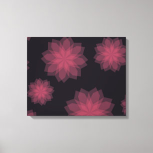Pink, cool, trendy, modern flower abstraction canvas print