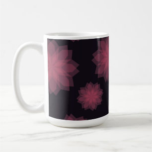 Pink, cool, trendy, modern flower abstraction coffee mug