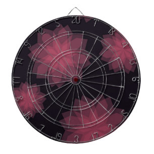 Pink, cool, trendy, modern flower abstraction dartboard