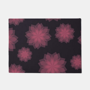 Pink, cool, trendy, modern flower abstraction doormat