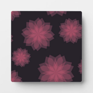 Pink, cool, trendy, modern flower abstraction plaque