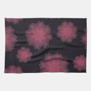 Pink, cool, trendy, modern flower abstraction tea towel