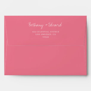 Pink Coordinate Wedding Envelope