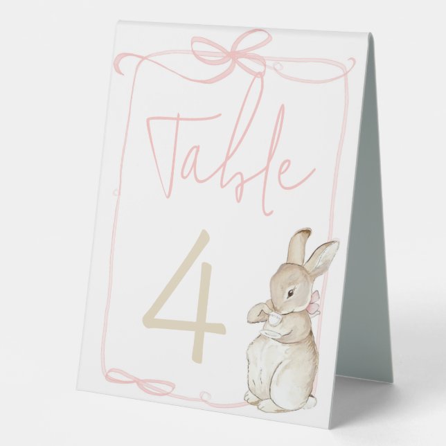 Pink Coquett Peter the Rabbit Birthday Table No (Front)