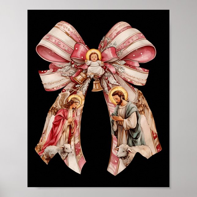 Pink Coquette Bow Ba  Poster (Front)