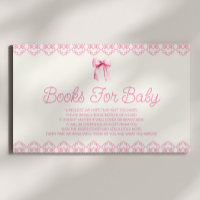 Pink Coquette Bow Baby Shower Books For Baby