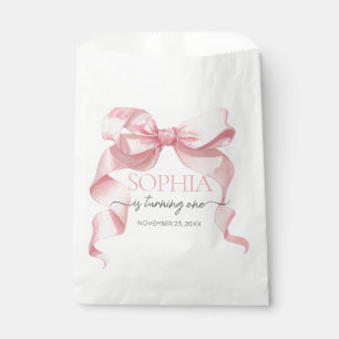 Pink Coquette Bow Birthday Party Favour Bags